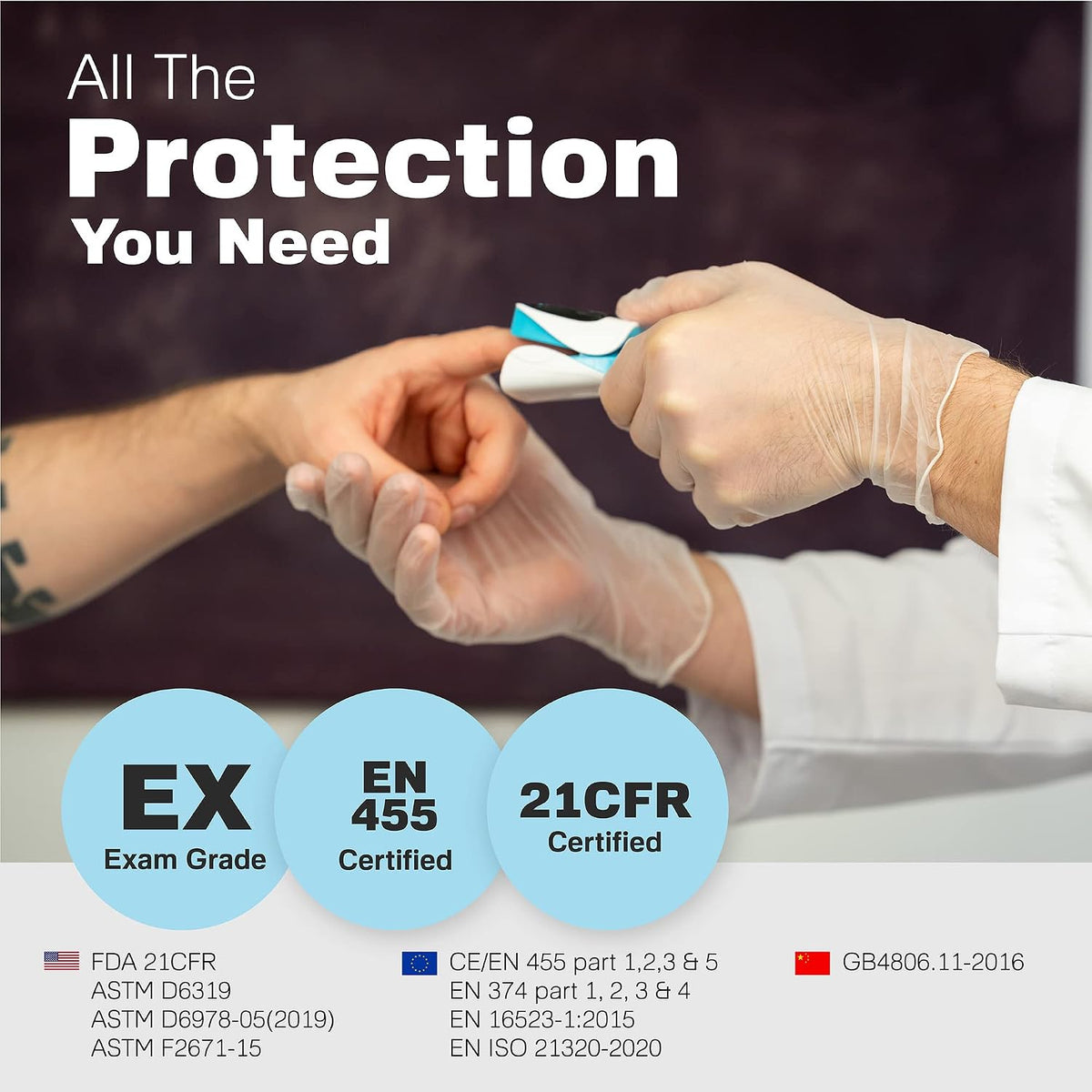 3 Mil Clear Vinyl Gloves, Food Safe Disposable Gloves, Latex Free