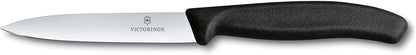 Swiss Classic 2-Piece Kitchen Starter Set, 7" Santoku Knife and 3.25" Serrated Paring Knife, Black
