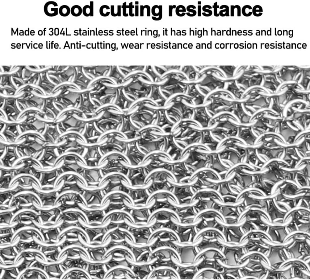 Anti-Cut Gloves Stainless Steel Cut Resistant Gloves, Comfortable Non-Slip Chainmail, Adult Men's and Women's Safety Work(1pcs/XXL)