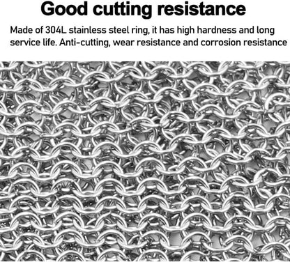 Anti-Cut Gloves Stainless Steel Cut Resistant Gloves, Comfortable Non-Slip Chainmail, Adult Men's and Women's Safety Work(1pcs/XXL)