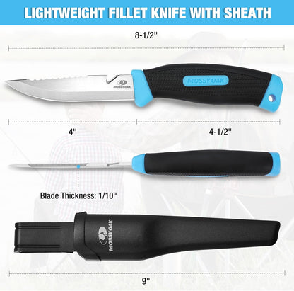 4" Fishing & Bait Knife with Protective Sheath