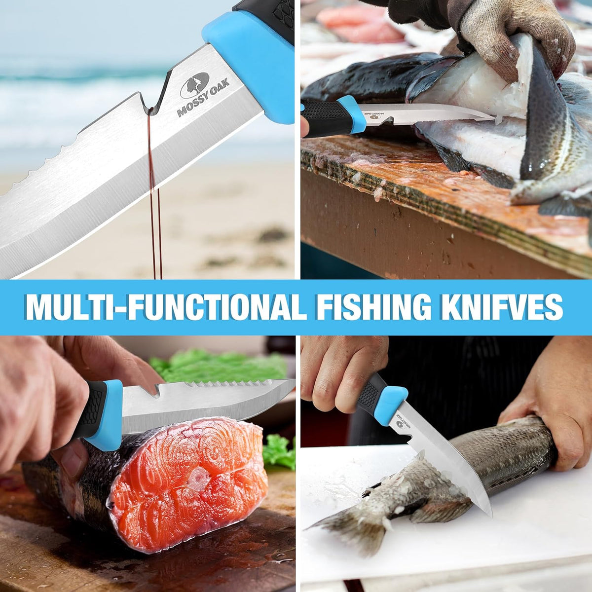 4" Fishing & Bait Knife with Protective Sheath