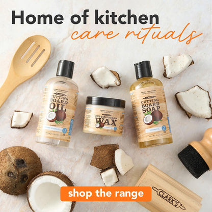 Food Grade Cutting Board Full Care Kit, Orange Lemon Scent - 4 Pack | Includes Food Grade Mineral Oil, Cutting Board Wax, Oil & Wax Applicators, Buffing Pads - Restores & Protects
