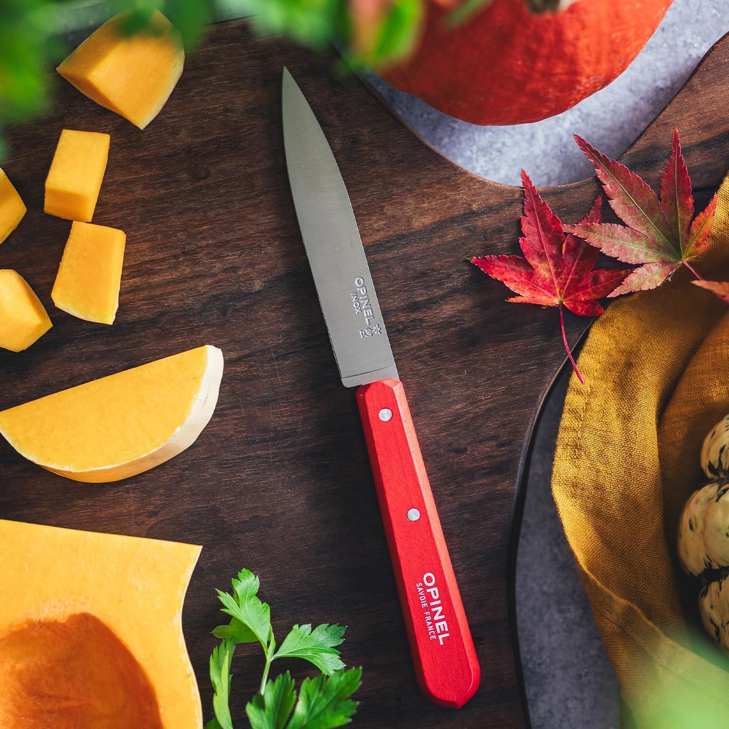 No. 112 Paring Knives Box Set, 4 Piece Paring Knife Set, High Carbon Steel for Chopping, Peeling, Slicing, Trimming, Painted Hornbeam Handles, Made in France (Classic), One Size, (001233)