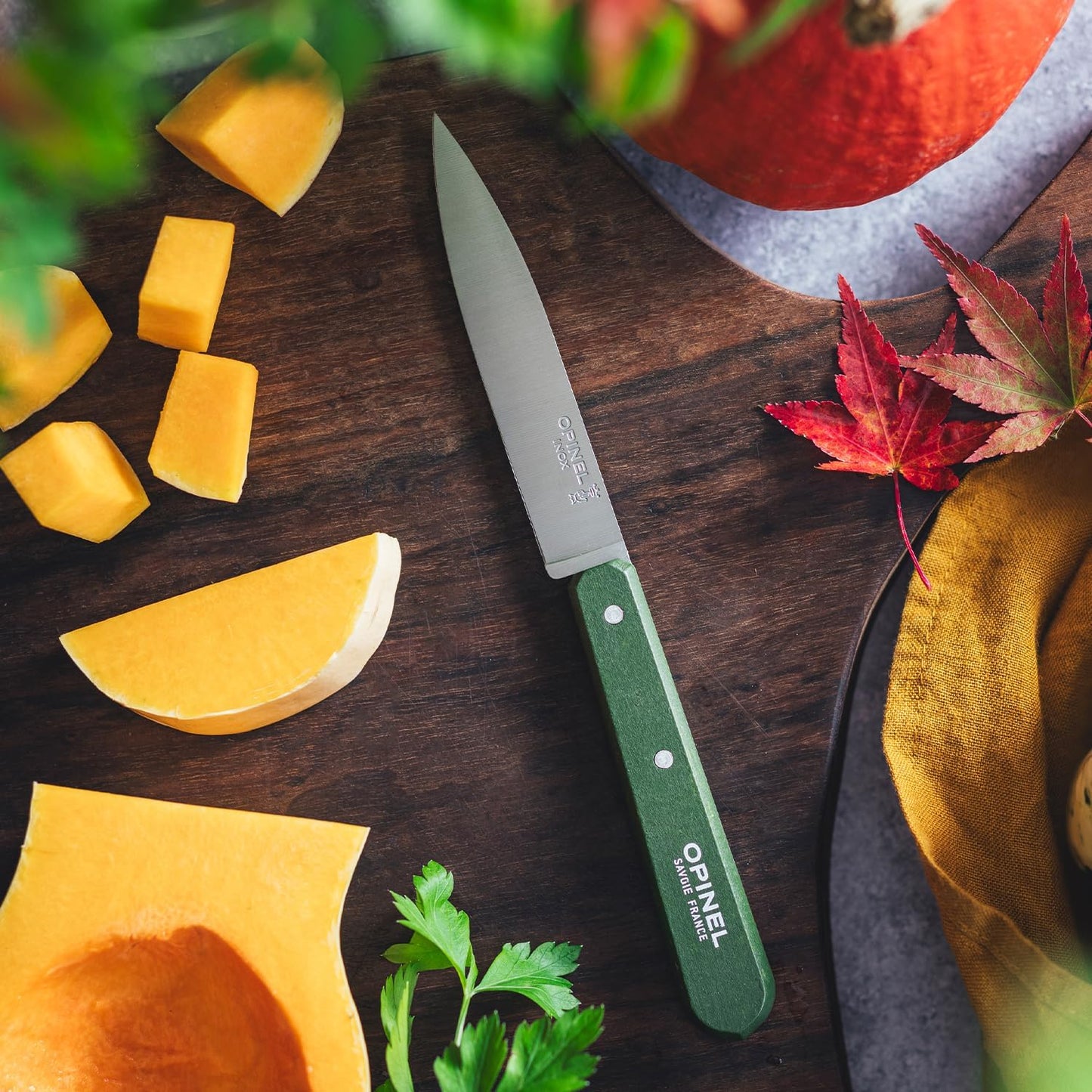 No. 112 Paring Knives Box Set, 4 Piece Paring Knife Set, High Carbon Steel for Chopping, Peeling, Slicing, Trimming, Painted Hornbeam Handles, Made in France (Classic), One Size, (001233)