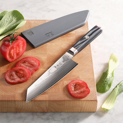 Cangshan YARI Series X-7 Damascus Steel 7-inch Kiritsuke Knife with Sheath