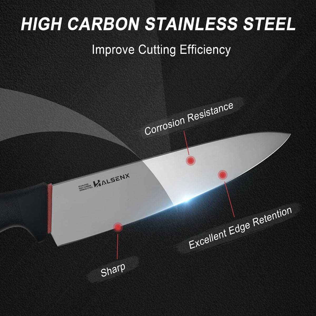 7" Santoku Knife, High Carbon Stainless Steel Kitchen Knife(Green) | High-carbon steel stays sharp, Fluted edge, no sticking, Green soft-grip handle, Cuts veggies, meat, dices, Rust-proof.