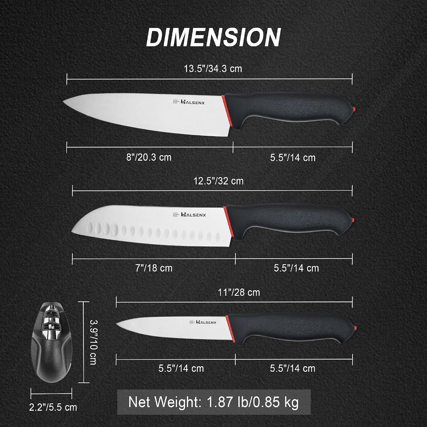 7" Santoku Knife, High Carbon Stainless Steel Kitchen Knife(Green) | High-carbon steel stays sharp, Fluted edge, no sticking, Green soft-grip handle, Cuts veggies, meat, dices, Rust-proof.