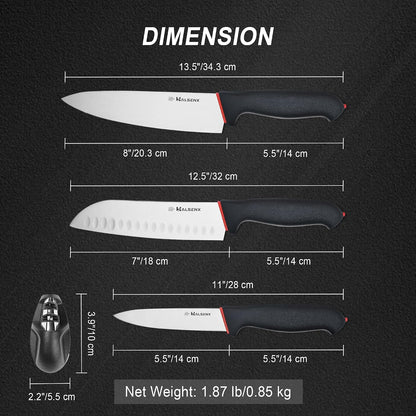 7" Santoku Knife, High Carbon Stainless Steel Kitchen Knife(Green) | High-carbon steel stays sharp, Fluted edge, no sticking, Green soft-grip handle, Cuts veggies, meat, dices, Rust-proof.