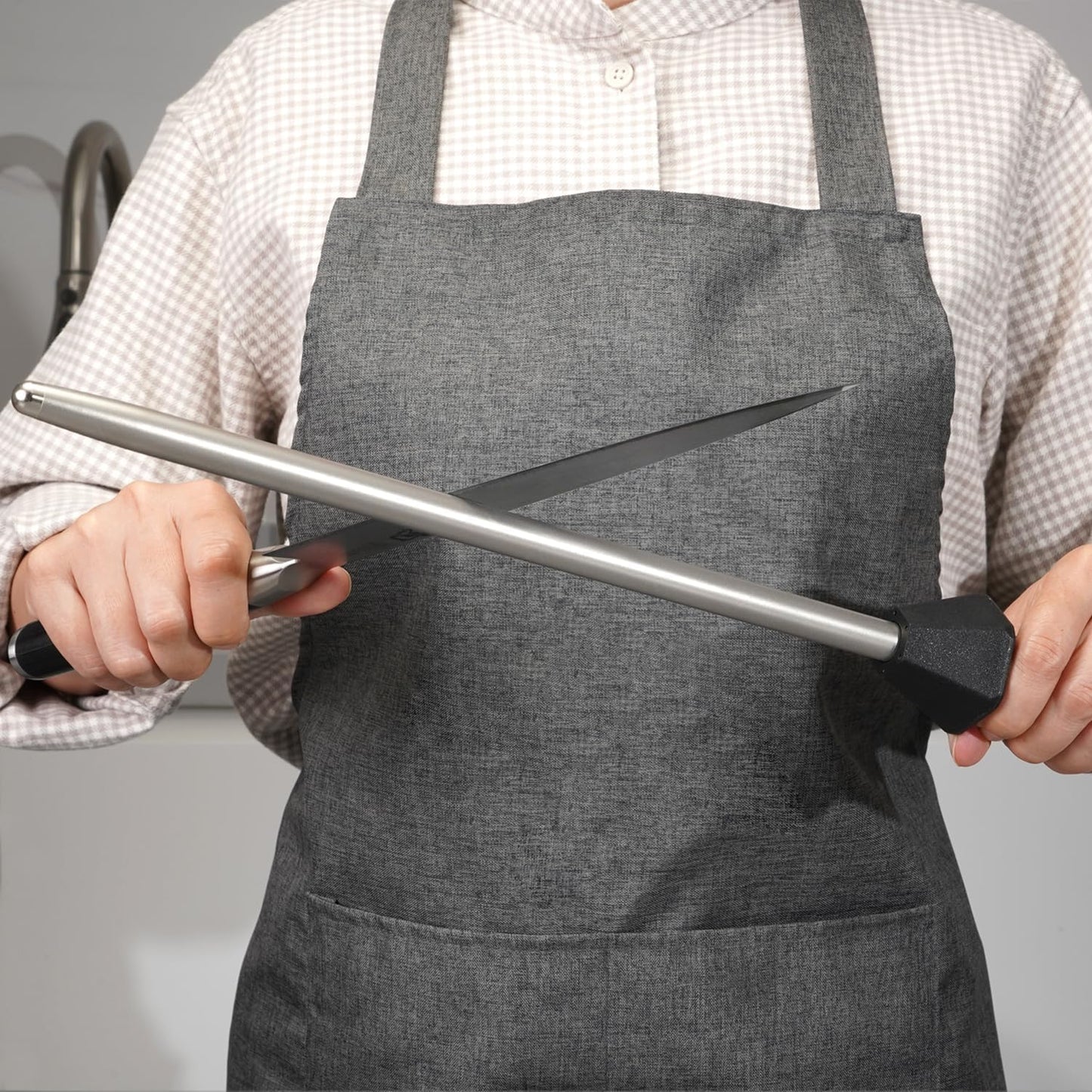 109R & 110R 17.5-Inch/Rod L. 12-Inch Ceramic Honing Rod and Diamond Sharpening Rod