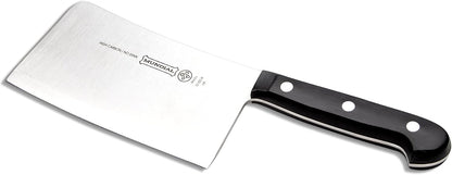 5100 Series Meat Cleaver, Carbon Stainless Steel Meat Cleaver with Full Tang, Razor Sharp Edge, with Polyacetal Handle, Black Series