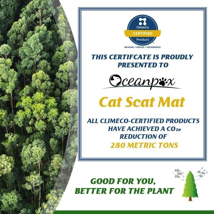 6.5ft Cat Scat Mat with Soft Spikes, Humane Indoor/Outdoor Cat Deterrent Mat for Garden, Countertops & Furniture, 78" x 11" Plastic Repellent Strip