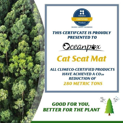 6.5ft Cat Scat Mat with Soft Spikes, Humane Indoor/Outdoor Cat Deterrent Mat for Garden, Countertops & Furniture, 78" x 11" Plastic Repellent Strip