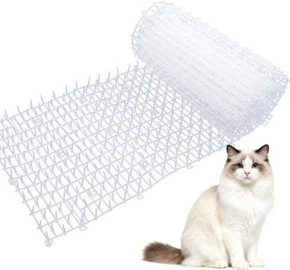 6.5ft Cat Scat Mat with Soft Spikes, Humane Indoor/Outdoor Cat Deterrent Mat for Garden, Countertops & Furniture, 78" x 11" Plastic Repellent Strip