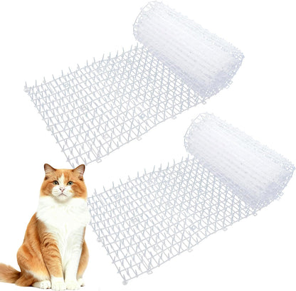 6.5ft Cat Scat Mat with Soft Spikes, Humane Indoor/Outdoor Cat Deterrent Mat for Garden, Countertops & Furniture, 78" x 11" Plastic Repellent Strip