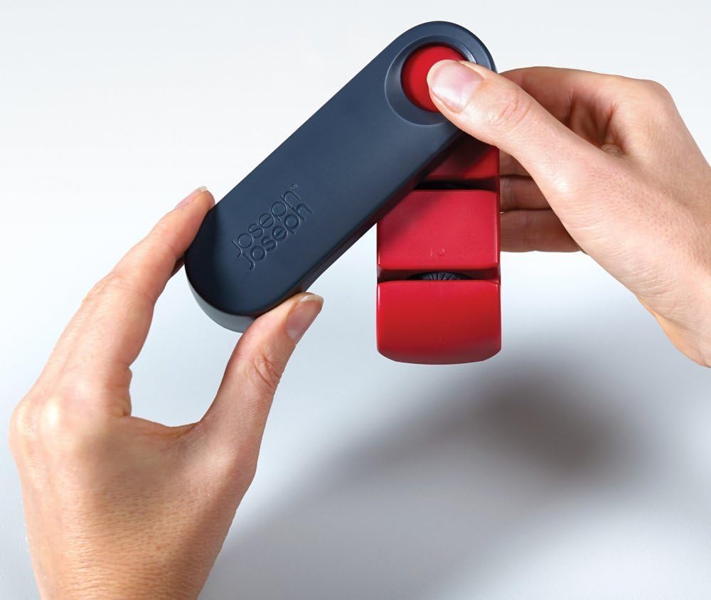 Compact 2-Stage Knife Sharpener and Honer Rota, Red