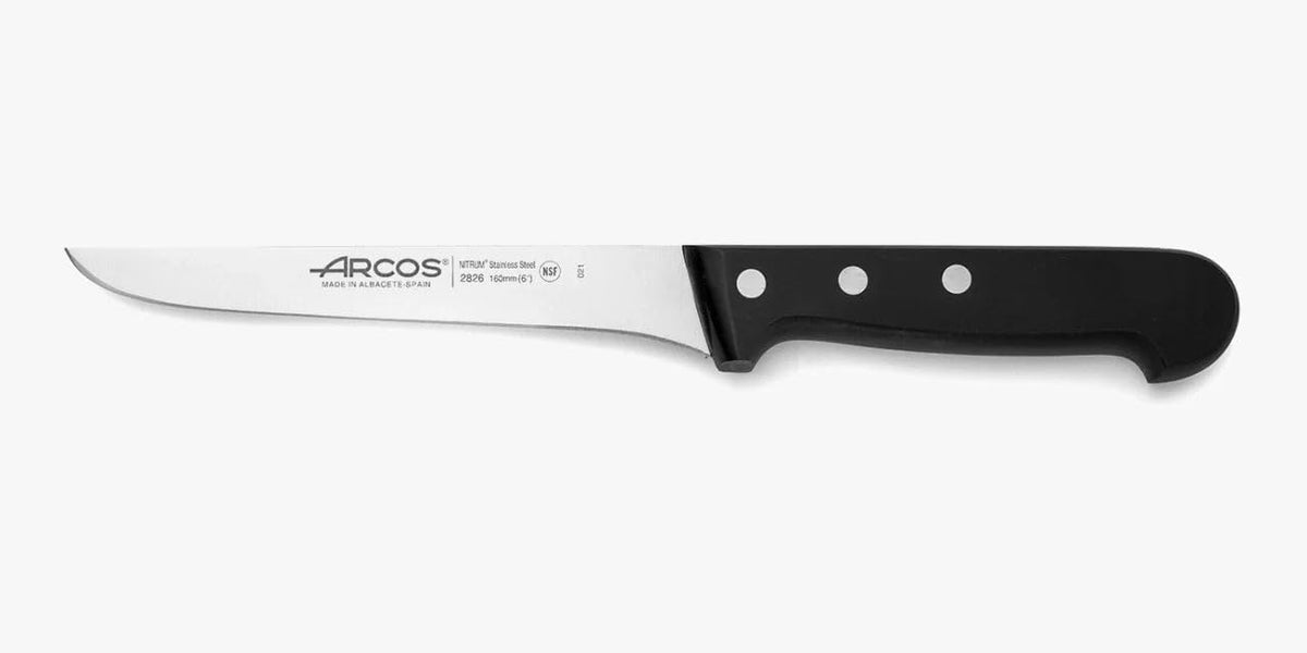 Salmon Knife/Fish Knife 11 Inch Nitrum Stainless Steel and 290 mm blade. Ergonomic Polyoxymethylene POM Handle. Series Universal. Long, sturdy blade and serrated edge. Easily cuts. Color Black