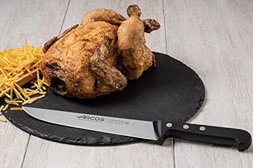 Salmon Knife/Fish Knife 11 Inch Nitrum Stainless Steel and 290 mm blade. Ergonomic Polyoxymethylene POM Handle. Series Universal. Long, sturdy blade and serrated edge. Easily cuts. Color Black