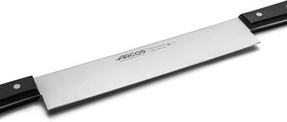 Salmon Knife/Fish Knife 11 Inch Nitrum Stainless Steel and 290 mm blade. Ergonomic Polyoxymethylene POM Handle. Series Universal. Long, sturdy blade and serrated edge. Easily cuts. Color Black