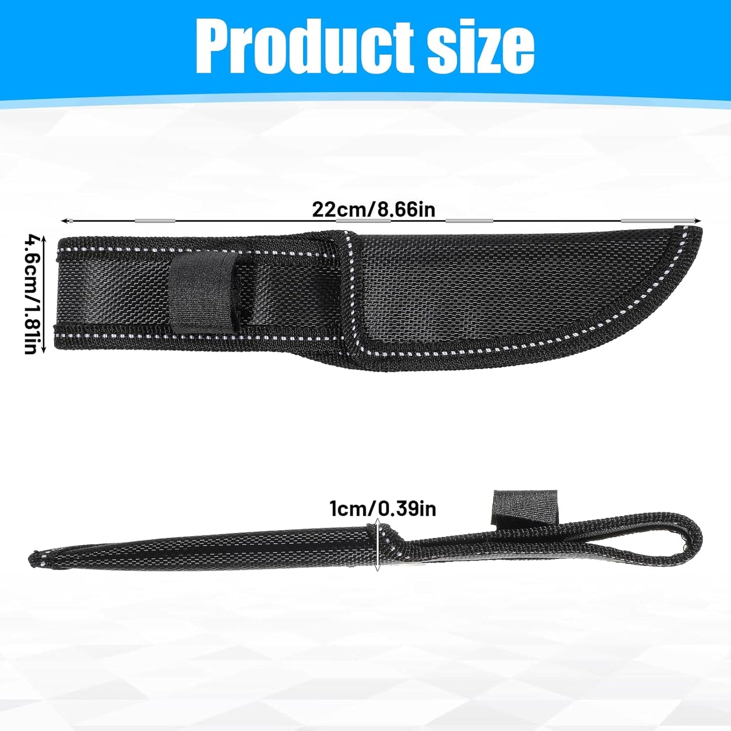 Black Nylon Knife Sheath, Universal Knife Covers or Sleeves for Outdoor, Portable Knives Guard for Chef and Kitchen