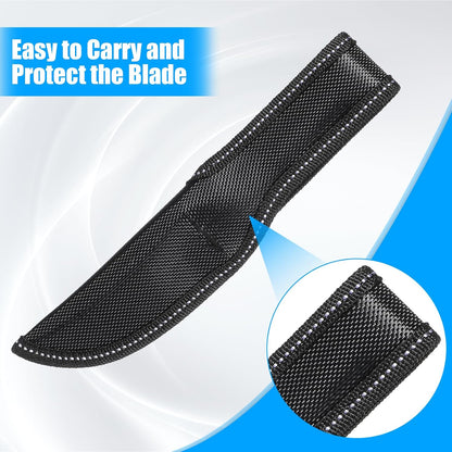 Black Nylon Knife Sheath, Universal Knife Covers or Sleeves for Outdoor, Portable Knives Guard for Chef and Kitchen