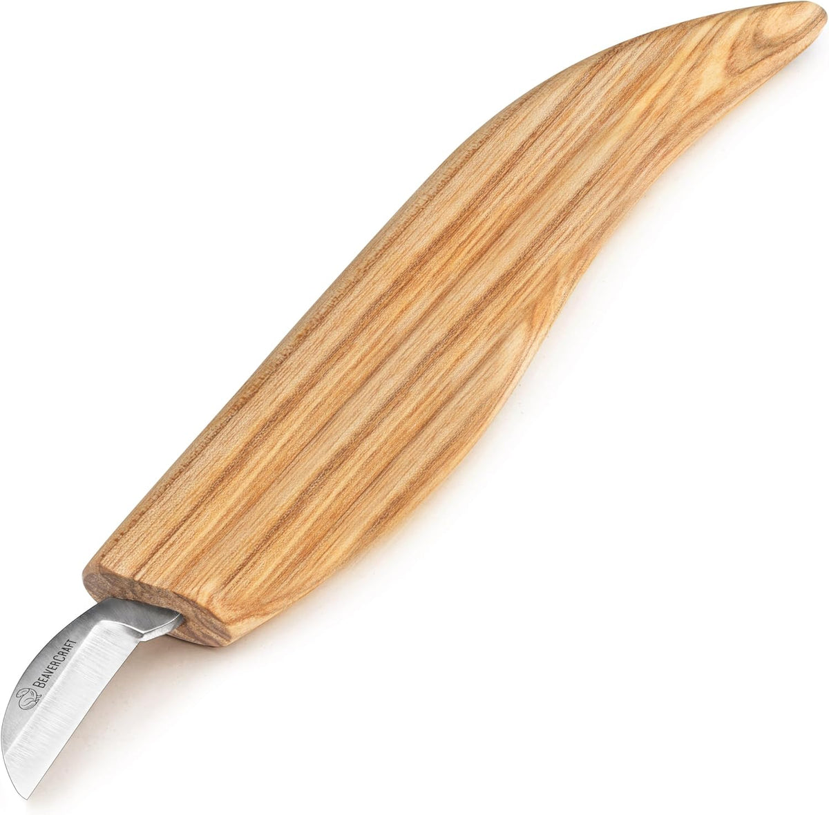 Chip Carving Knife C6 1" - Wood Carving Tools for Beginners and Kids - Small Whittling Knife for Detail