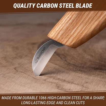 Chip Carving Knife C6 1" - Wood Carving Tools for Beginners and Kids - Small Whittling Knife for Detail