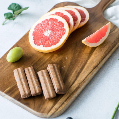 BILL.F Acacia Wood Cutting Board with Handle Wooden Charcuterie Board Paddle Cheese Board Serving Boards for Kitchen Meat, Pizza,Cheese, Bread, Vegetables &Fruits 15'' x 7.5'' x 0.6''