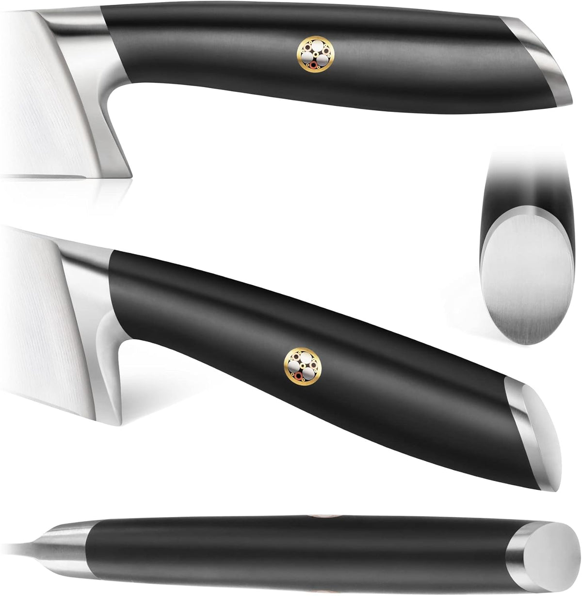 Cangshan L Series 3-Piece HUA Cleaver Block Set, German Steel Forged, Black, 1027426