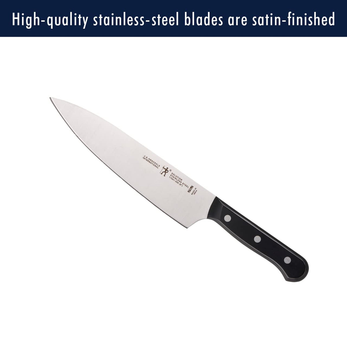 Solution Self Sharpening Knife Set German Engineered, Black