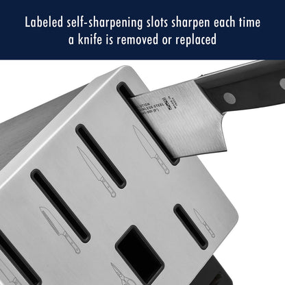 Solution Self Sharpening Knife Set German Engineered, Black