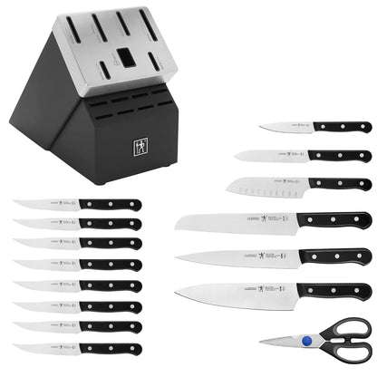 Solution Self Sharpening Knife Set German Engineered, Black