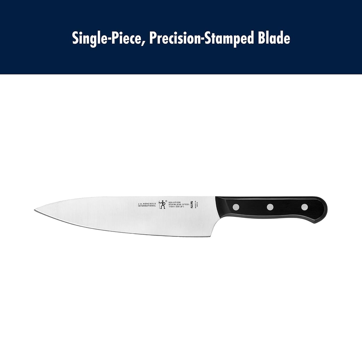 Solution Self Sharpening Knife Set German Engineered, Black