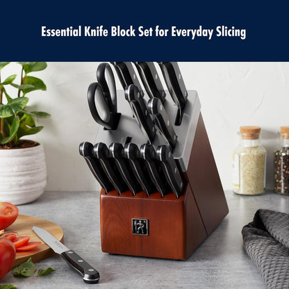 Solution Self Sharpening Knife Set German Engineered, Black