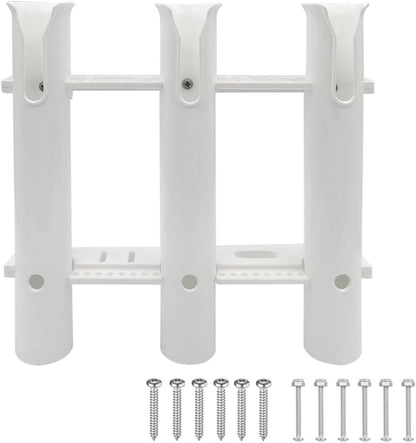 Fishing Rod Holder Bracket 3 Tube，Wall Mounted Boat Side Mount Tool Holder Tube Links with Screws