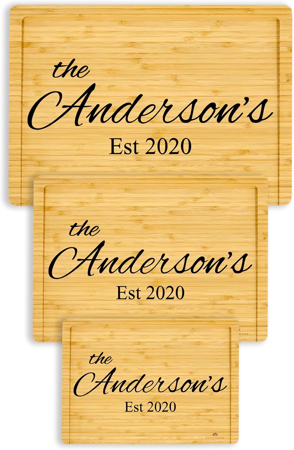 Large Cutting Board, 15x10x0.5 Bamboo Cutting Boards for Kitchen with Juice Groove and Kitchen Chopping Board for Meat Cheese board Heavy Duty Serving Tray