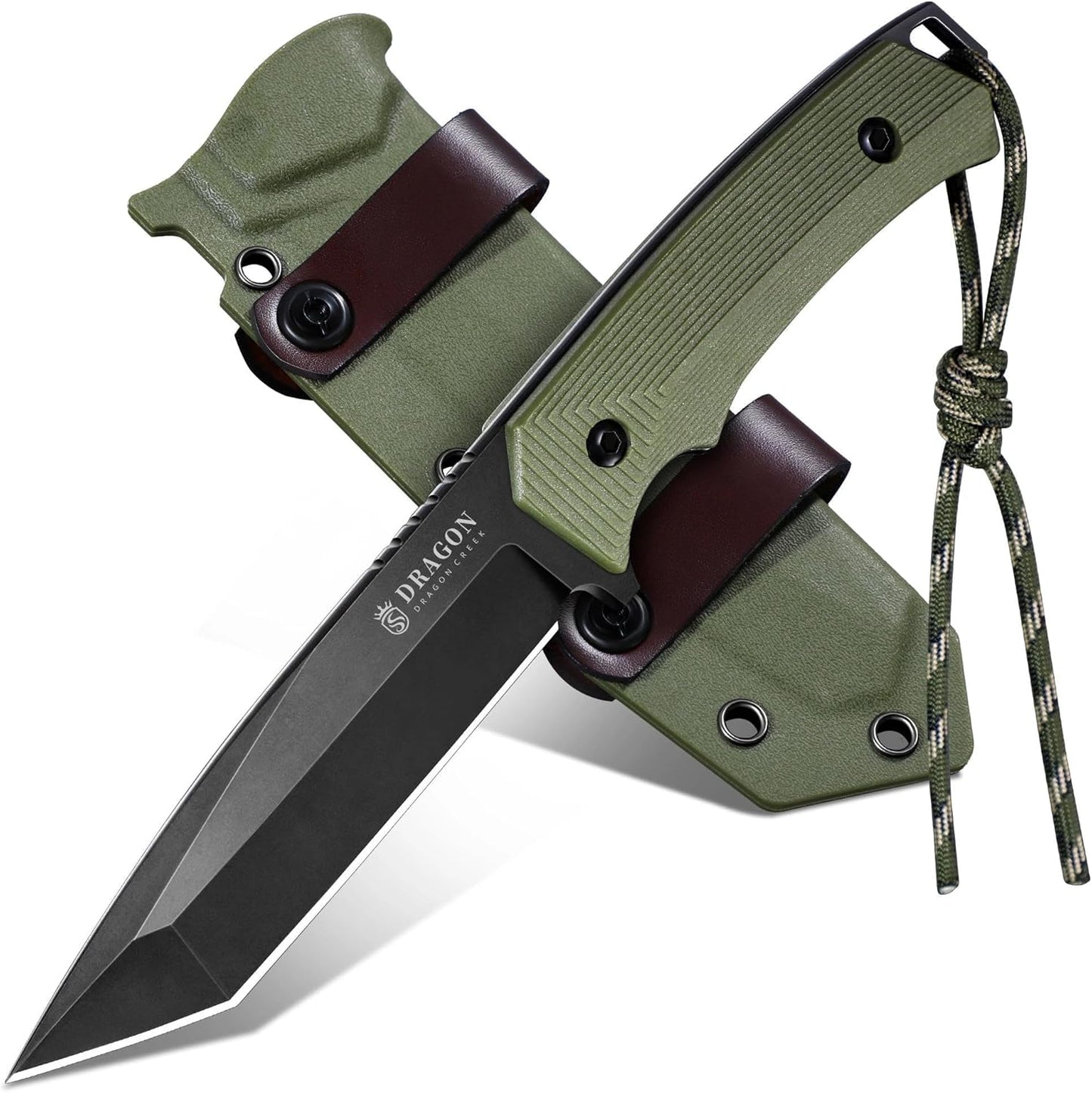 Fixed Blade Knife - Full Tang Handle Black