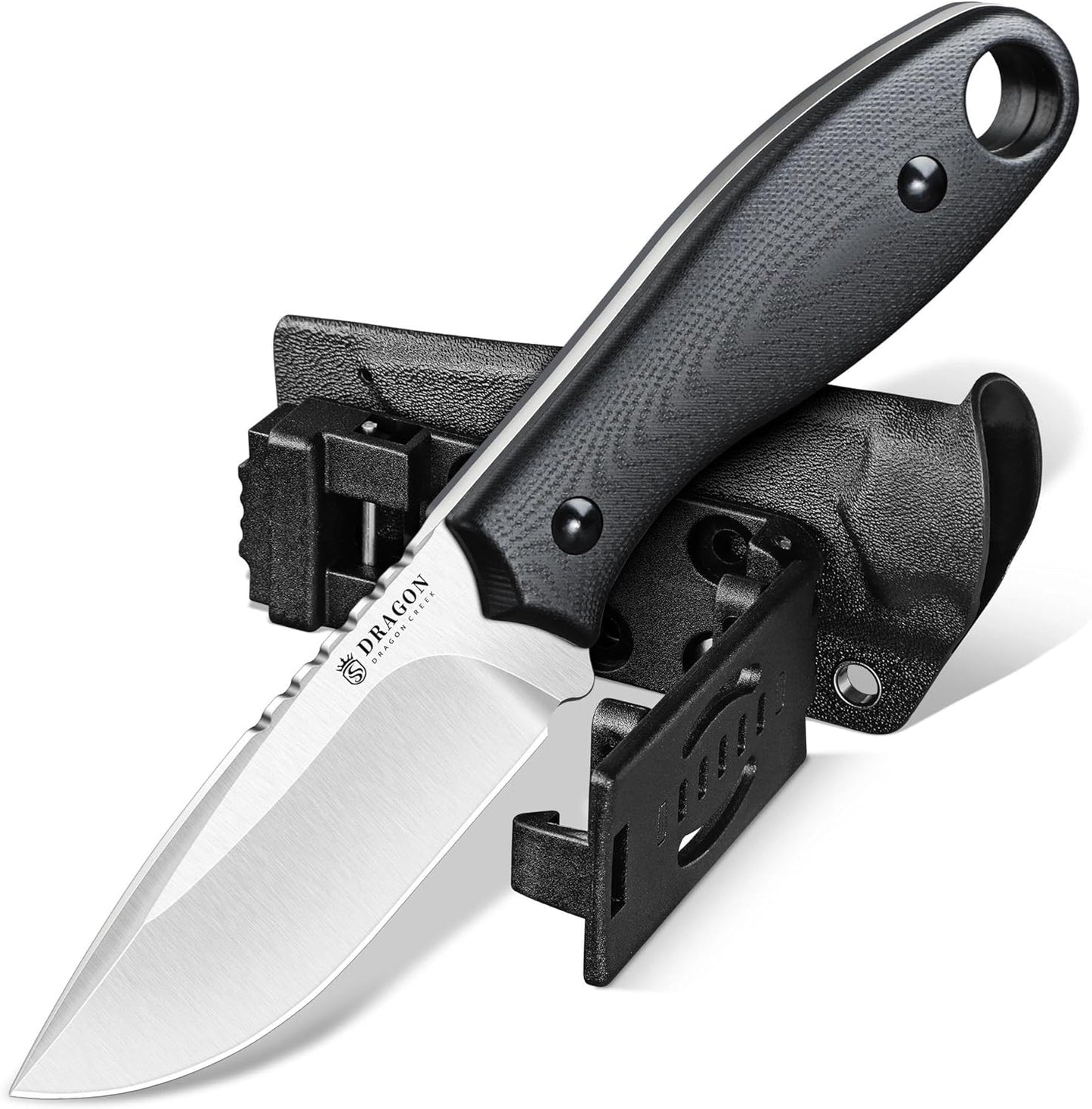 Fixed Blade Knife - Full Tang Handle Black