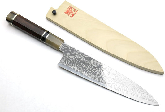 Yoshihiro ZDP189 Super High Carbon Stainless Steel Suminagashi Gyuto Knife (8.25'' (210mm))