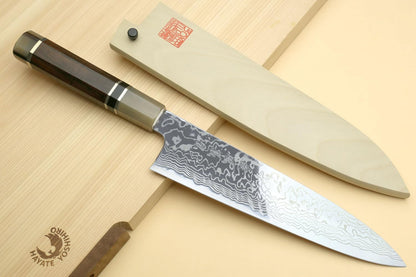Yoshihiro ZDP189 Super High Carbon Stainless Steel Suminagashi Gyuto Knife (8.25'' (210mm))