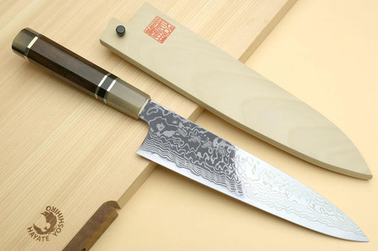 Yoshihiro ZDP189 Super High Carbon Stainless Steel Suminagashi Gyuto Knife (8.25'' (210mm))