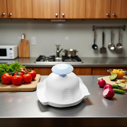 Food Safety Holder for Mandolin Slicer or Grater,Food Slicer Cutter Finger Guard for Mandoline Slicer Grater Cutting, Finger Anti-Cut Protectors for Vegetable Graters, Peelers and Slicers (Blue)