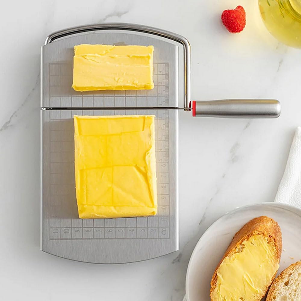 Home Cheese Slicer Butter Stainless Steel Cutter Ham Divider Cheese Dicer (Cutting knife)