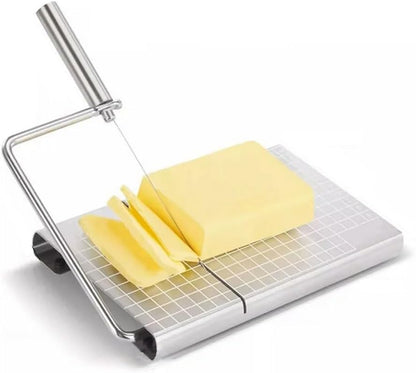 Home Cheese Slicer Butter Stainless Steel Cutter Ham Divider Cheese Dicer (Cutting knife)