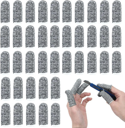 New Reusable Finger Sleeve Protectors Anti-Slip Cut Resistant Finger Cots, 12 Pack 5 Level Thumb Fingertips Protection Cots Protectors Guards Glove Life Extender Finger Covers for Kitchen Work Cuts