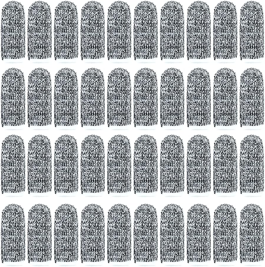 New Reusable Finger Sleeve Protectors Anti-Slip Cut Resistant Finger Cots, 12 Pack 5 Level Thumb Fingertips Protection Cots Protectors Guards Glove Life Extender Finger Covers for Kitchen Work Cuts