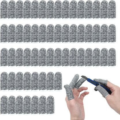 New Reusable Finger Sleeve Protectors Anti-Slip Cut Resistant Finger Cots, 12 Pack 5 Level Thumb Fingertips Protection Cots Protectors Guards Glove Life Extender Finger Covers for Kitchen Work Cuts