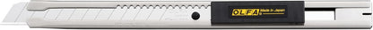 9mm Stainless Steel Utility Knife (SVR-2) - Retractable, Ratchet Lock | 9mm Slim stainless steel auto-lock snap off knife with micro adjustments - Precision Cutting - Professional and Industrial