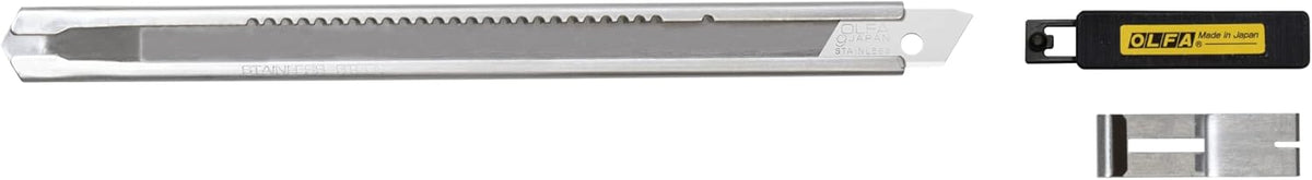 9mm Stainless Steel Utility Knife (SVR-2) - Retractable, Ratchet Lock | 9mm Slim stainless steel auto-lock snap off knife with micro adjustments - Precision Cutting - Professional and Industrial
