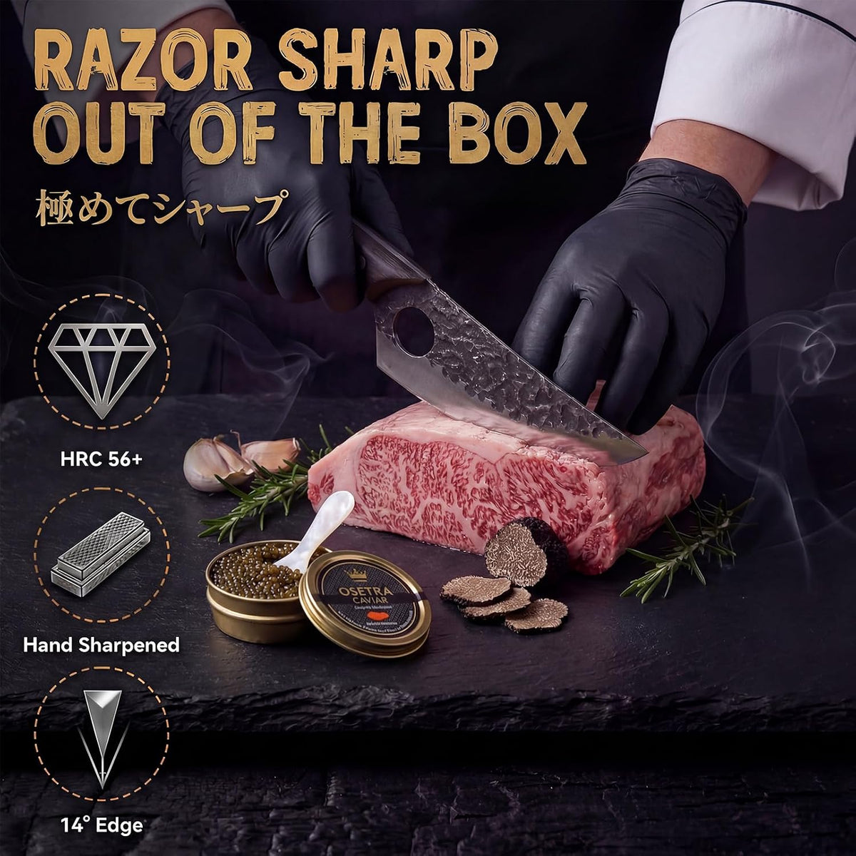 Butcher Knife, Hand Forged Serbian Chef Knife & Meat Cleaver & Viking Knife, Food Cutting Kitchen Knife for Home, Outdoor Cooking, Camping BBQ Gift for Men